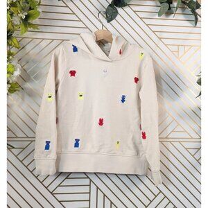 ARKET GIRLS Monster Embroidered Hoodie Beige Hooded Cute Size 110